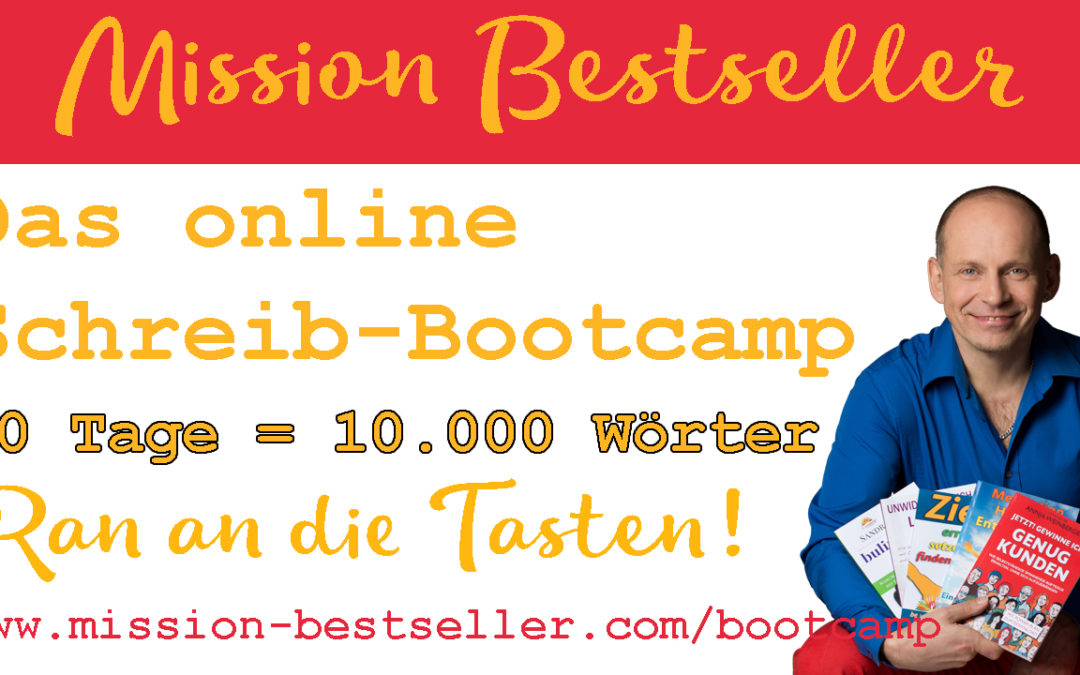 Einladung zum online Schreibcamp Mission Bestseller
