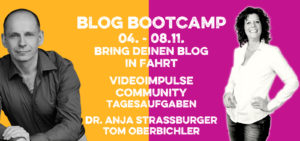 Tom Oberbichler und Anja Strassburger laden ein zum Blog-Bootcamp - Bloggen