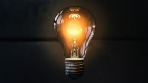 Glühbirne als Metapher für Idee