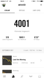 4001 km Laufen - eine Gewohnheit ist geschaffen