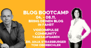 Tom Oberbichler und Anja Strassburger Bloggen im Blog-Bootcamp