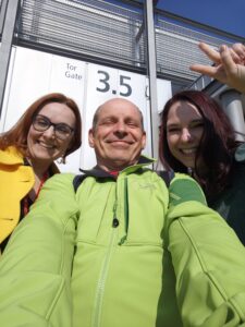 Tom Oberbichler mit Lena Kahnau und Christina Loböck auf der LBM 2026