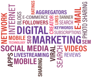 Digital Marketing Wort-Sammlung